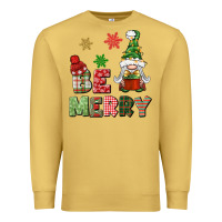 Antique Gold be merry Premium Sweatshirt - BundleAndBundleShop