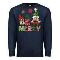 Navy be merry Premium Sweatshirt - BundleAndBundleShop
