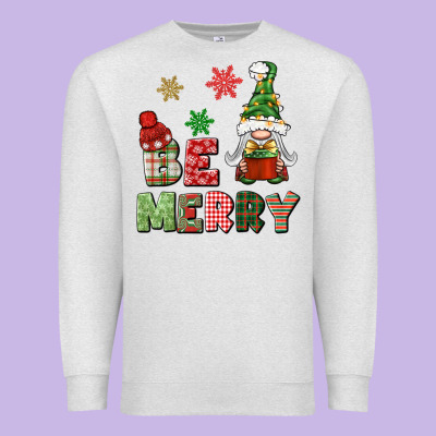 Be Merry Premium Sweatshirt Designed By Bundleandbundleshop