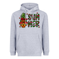 Heather Grey summer vibes Heavyweight Hoodie - CowhideDigitalArt