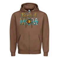 Chestnut western blessed mom with sunflower Zipper Hoodie - texasbilliewilder