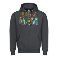 Smoke western blessed mom with sunflower Zipper Hoodie - texasbilliewilder
