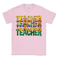 Bubblegum Pink teacher teacher teacher Classic Tee - texasbilliewilder
