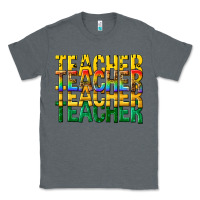 Charcoal Heather teacher teacher teacher Classic Tee - texasbilliewilder