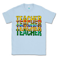 Dusty Blue teacher teacher teacher Classic Tee - texasbilliewilder