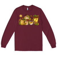 Burgundy sunflower coffee cups Long Sleeve Tee - texasbilliewilder