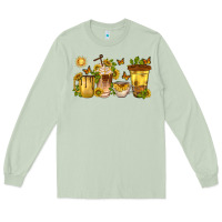 Matcha sunflower coffee cups Long Sleeve Tee - texasbilliewilder