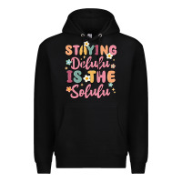 Black staying delulu is the solulu Premium Hoodie - MaliasSmallBusiness