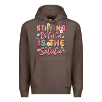 Coffee staying delulu is the solulu Premium Hoodie - MaliasSmallBusiness