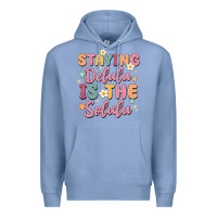 Colony Blue staying delulu is the solulu Premium Hoodie - MaliasSmallBusiness