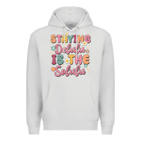 Dove Grey staying delulu is the solulu Premium Hoodie - MaliasSmallBusiness