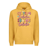 Mustard staying delulu is the solulu Premium Hoodie - MaliasSmallBusiness