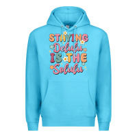 Ocean Blue staying delulu is the solulu Premium Hoodie - MaliasSmallBusiness