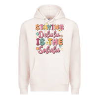 Pale Pink staying delulu is the solulu Premium Hoodie - MaliasSmallBusiness
