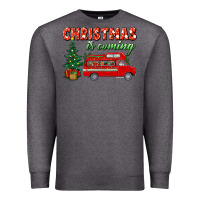 Charcoal Heather christmas is coming Premium Sweatshirt - BundleAndBundleShop