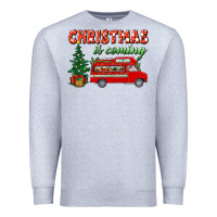 Heather Grey christmas is coming Premium Sweatshirt - BundleAndBundleShop