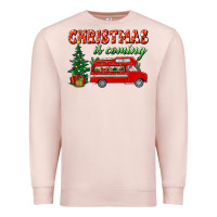Pale Pink christmas is coming Premium Sweatshirt - BundleAndBundleShop