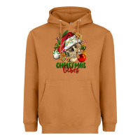 Meerkat Christmas Vibes Human Skull Heavyweight Hoodie - FaDigitalArtStudio