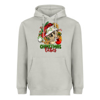 Moon Dust Christmas Vibes Human Skull Heavyweight Hoodie - FaDigitalArtStudio