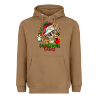 Toasted Coconut Christmas Vibes Human Skull Heavyweight Hoodie - FaDigitalArtStudio