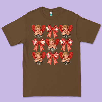 Valentines Eros And Bow Premium Tee Designed By Cowhidedigitalart