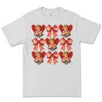 Dove Grey Valentines Eros and bow Premium Tee - CowhideDigitalArt