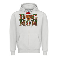 Dove Grey christmas dog mom dachshund Zipper Hoodie - RanaPortraitStore