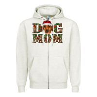 Christmas Dog Mom Dachshund Zipper Hoodie | Teevron