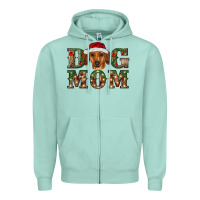 Seafoam christmas dog mom dachshund Zipper Hoodie - RanaPortraitStore