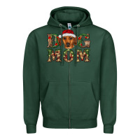 Sports Green christmas dog mom dachshund Zipper Hoodie - RanaPortraitStore