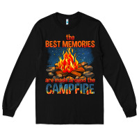 Black the best memories are made around the campfire Long Sleeve Tee - texasbilliewilder