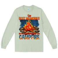 Matcha the best memories are made around the campfire Long Sleeve Tee - texasbilliewilder