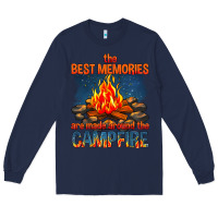 Navy the best memories are made around the campfire Long Sleeve Tee - texasbilliewilder