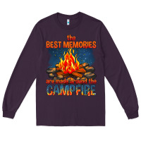Plum the best memories are made around the campfire Long Sleeve Tee - texasbilliewilder