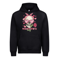 Black valentine's day skull Urban Hoodie - MaliasSmallBusiness