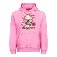 Fuchsia Pink valentine's day skull Urban Hoodie - MaliasSmallBusiness