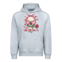 Heather Grey valentine's day skull Urban Hoodie - MaliasSmallBusiness