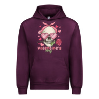 Mauve Wine valentine's day skull Urban Hoodie - MaliasSmallBusiness