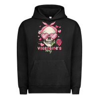 Pigment Black valentine's day skull Urban Hoodie - MaliasSmallBusiness