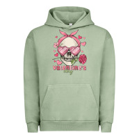 Pigment Oil Green valentine's day skull Urban Hoodie - MaliasSmallBusiness
