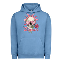 Pigment Pebble Blue valentine's day skull Urban Hoodie - MaliasSmallBusiness