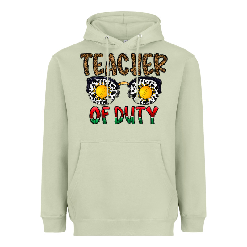 Teacher Of Duty Heavyweight Hoodie by CowhideDigitalArt | Teevron