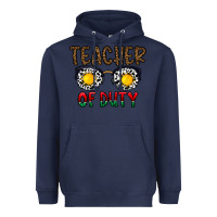 Navy teacher of duty Heavyweight Hoodie - CowhideDigitalArt