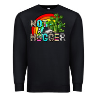 Black not a hugger Premium Sweatshirt - AdoDesignShop