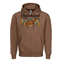 Chestnut western dachshund mom Zipper Hoodie - RanaPortraitStore