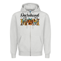 Dove Grey western dachshund mom Zipper Hoodie - RanaPortraitStore