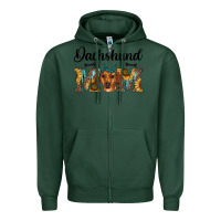 Sports Green western dachshund mom Zipper Hoodie - RanaPortraitStore