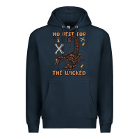 Navy no rest for the wicked Premium Hoodie - MaliasSmallBusiness