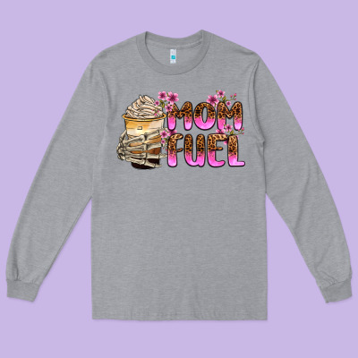 Mom Fuel Long Sleeve Tee Designed By Zillion Design Studio
