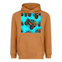 Meerkat monster truck pre teen seamless pattern Heavyweight Hoodie - HRA Design Shop